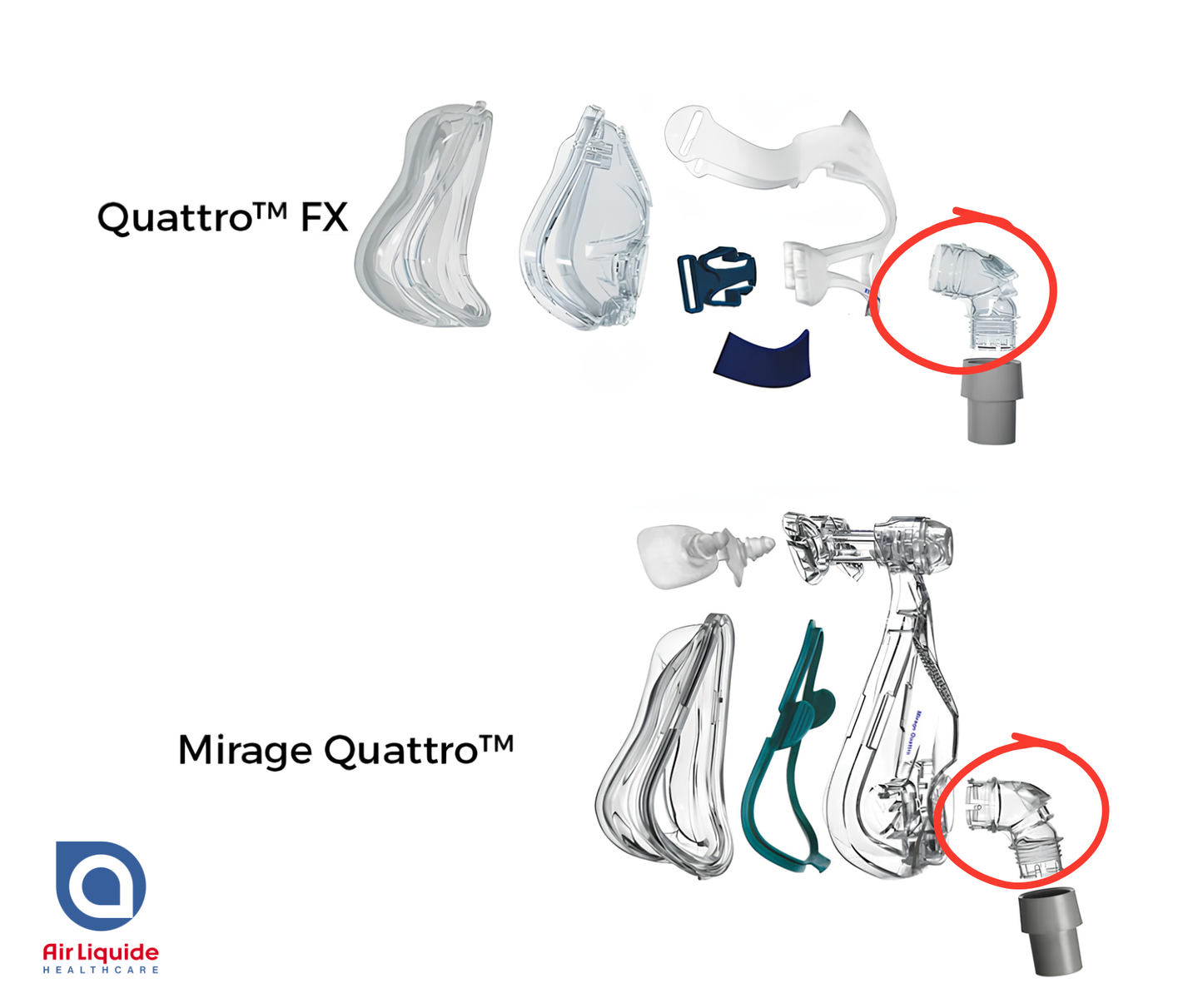ResMed Mirage Quattro Replacement Mask Elbow