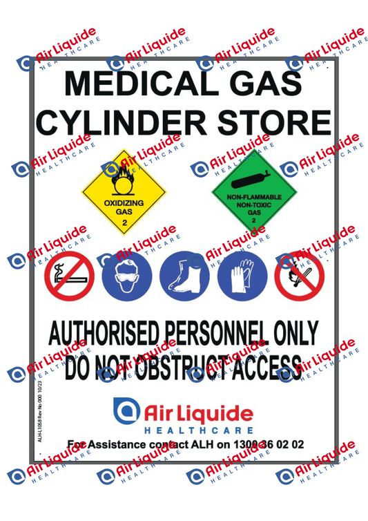 MEDICAL GAS CAGE CYLINDER STORE SIGN - LARGE