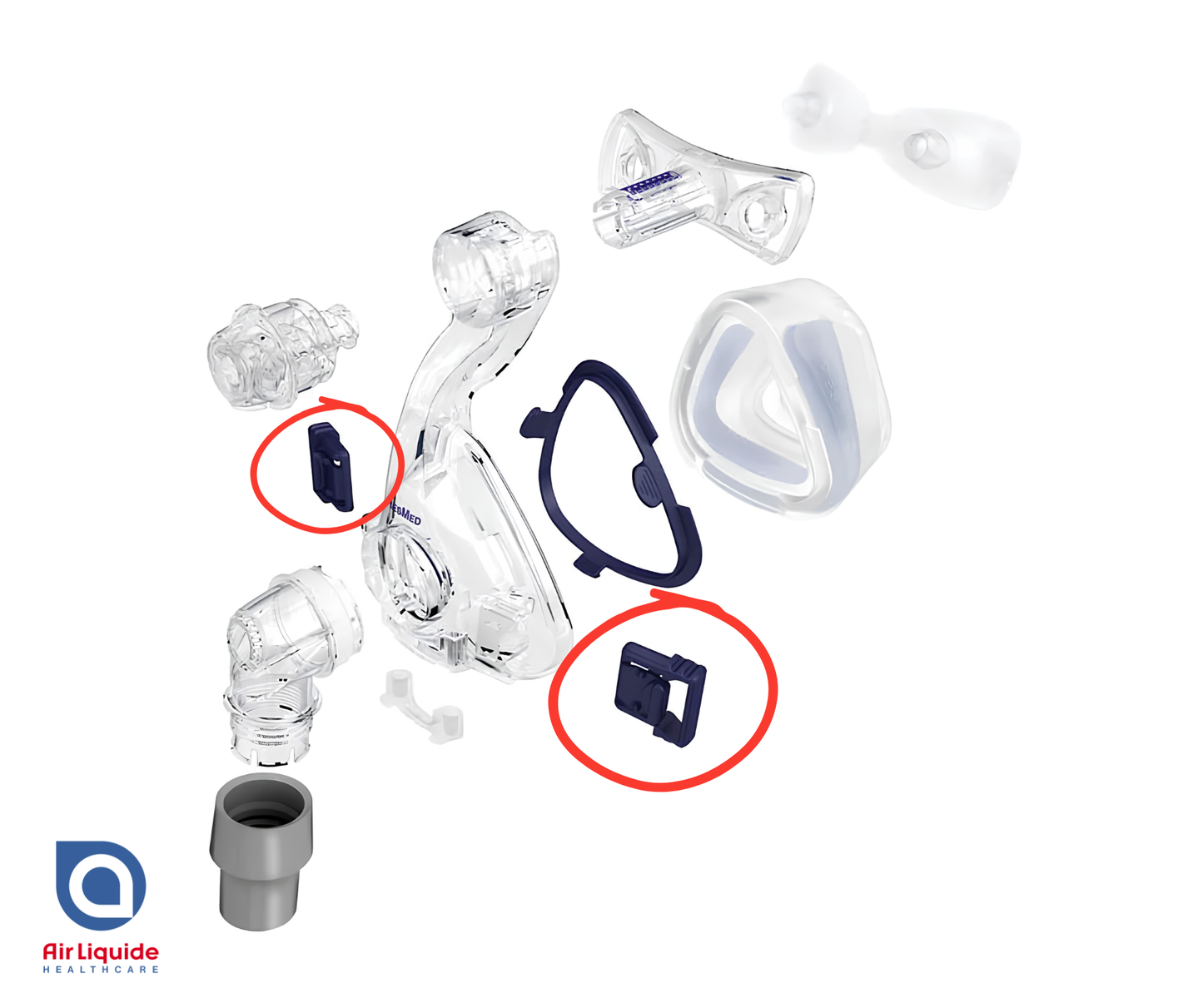 Resmed Headgear clips for Micro Activa LT or Ultra Mirage (2 pack)