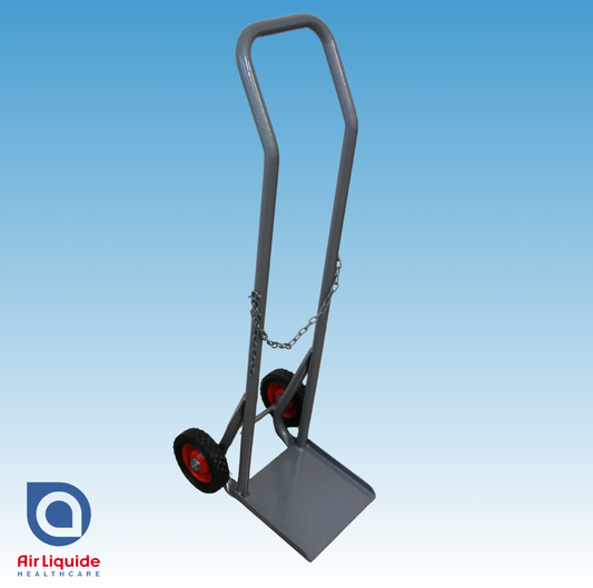OXYGEN CYLINDER "E SIZE" TROLLEY - STAINLESS STEEL