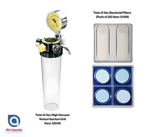 Twin-O-Vac Bacterial Filter - Pack of 25